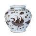 Legend of Asia Home Decor Legend of Asia Rusty Brown Crane Jar Medium