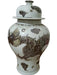 Legend of Asia Home Decor Legend of Asia Rusty Brown Dragon Temple Jar Small