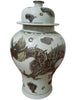Legend of Asia Home Decor Legend of Asia Rusty Brown Dragon Temple Jar Small