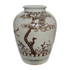 Legend of Asia Home Legend of Asia Rusty Brown Jar With Bird Under Tree -