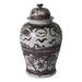 Legend of Asia Home Legend of Asia Rusty Brown Sea Flower Temple Jar Small