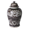 Legend of Asia Home Legend of Asia Rusty Brown Sea Flower Temple Jar Small