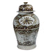 Legend of Asia Home Legend of Asia Rusty Brown Sea Flower Temple Jar Small