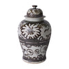 Legend of Asia Home Legend of Asia Rusty Brown Sea Flower Temple Jar Small