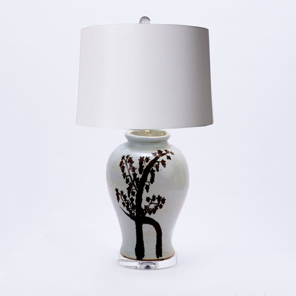 Legend of Asia Lighting Legend of Asia Rusty Brown Twisted Tree Table Lamp