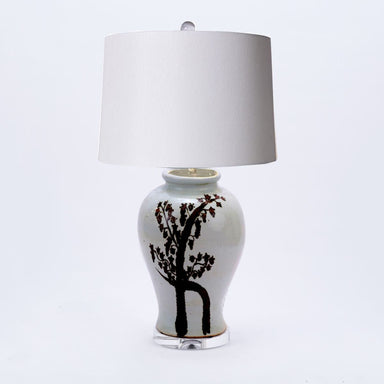 Legend of Asia Lighting Legend of Asia Rusty Brown Twisted Tree Table Lamp