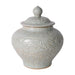 Legend of Asia Home Legend of Asia Sage Green Embossed Fish Porcelain Ginger Jar