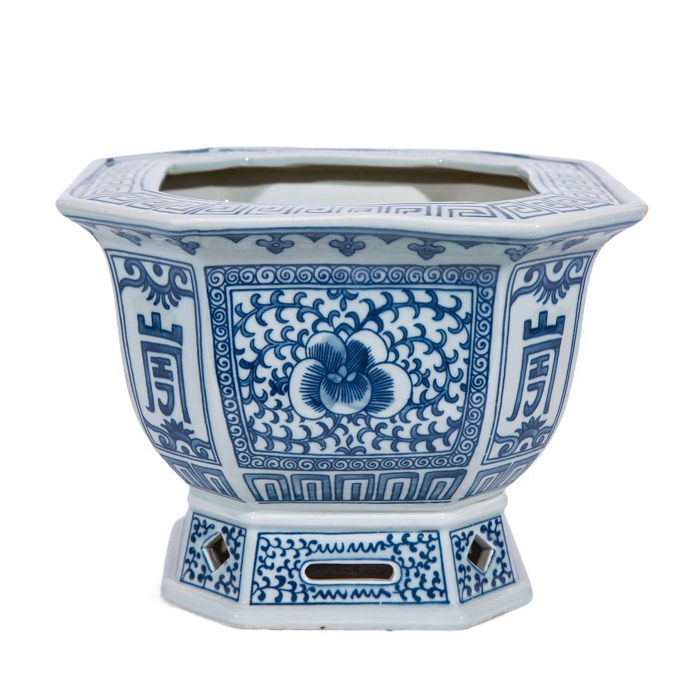 Legend of Asia Home Decor Legend of Asia Small Twist Lotus Foot Bath Planter