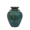 Legend of Asia Home Decor Legend of Asia Speckled Green Double Ear Greek Jar