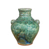 Legend of Asia Home Legend of Asia Speckled Green Double Lion Handle Jar