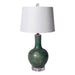 Legend of Asia Lighting Legend of Asia Speckled Green Globular Vase Lamp