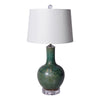 Legend of Asia Lighting Legend of Asia Speckled Green Globular Vase Lamp