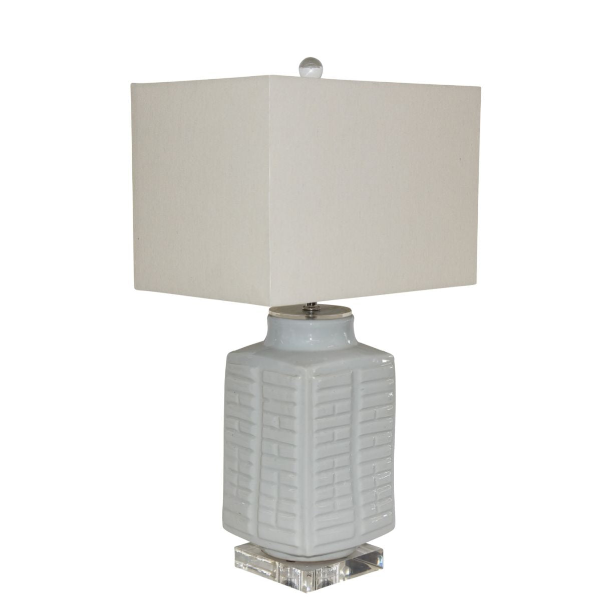 Legend of Asia Lighting Legend of Asia Table Lamp White Tai Chi Large