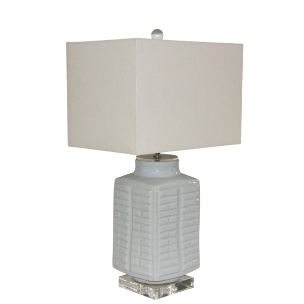 Legend of Asia Lighting Legend of Asia Table Lamp White Tai Chi Large