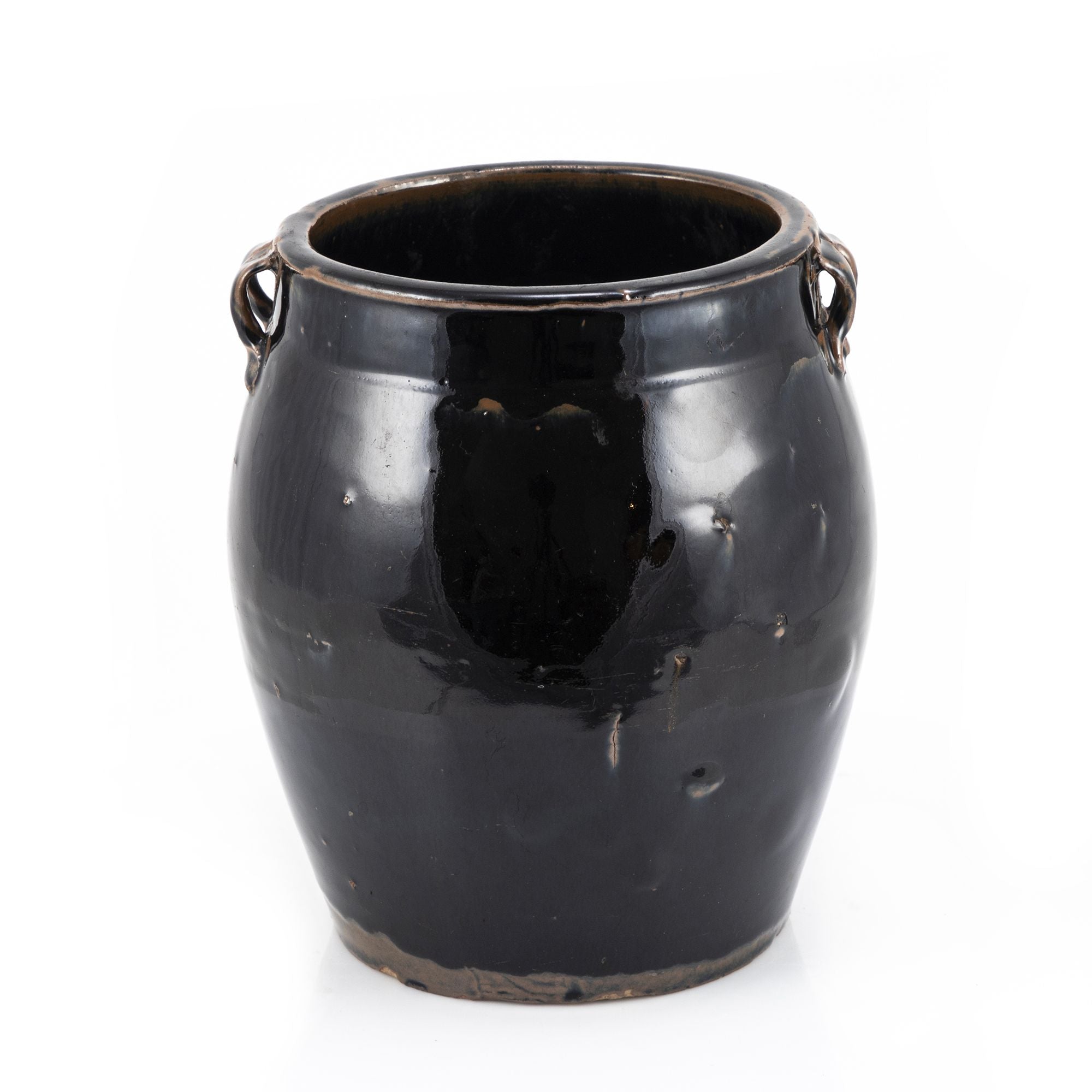 Legend of Asia Home Legend of Asia Vintage Black Double Handle Liquor Jar Small