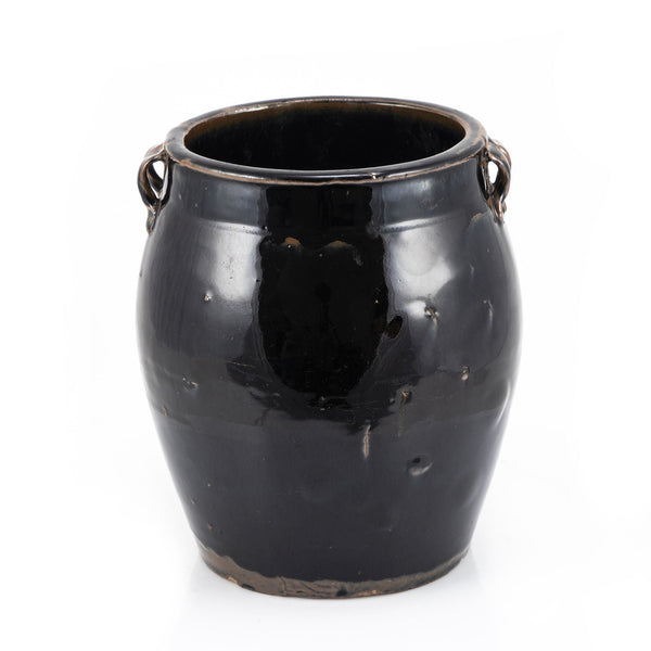 Legend of Asia Home Legend of Asia Vintage Black Double Handle Liquor Jar Small
