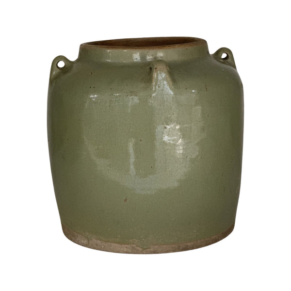 Legend of Asia Home Decor Legend of Asia Vintage Green Four Handle Jar