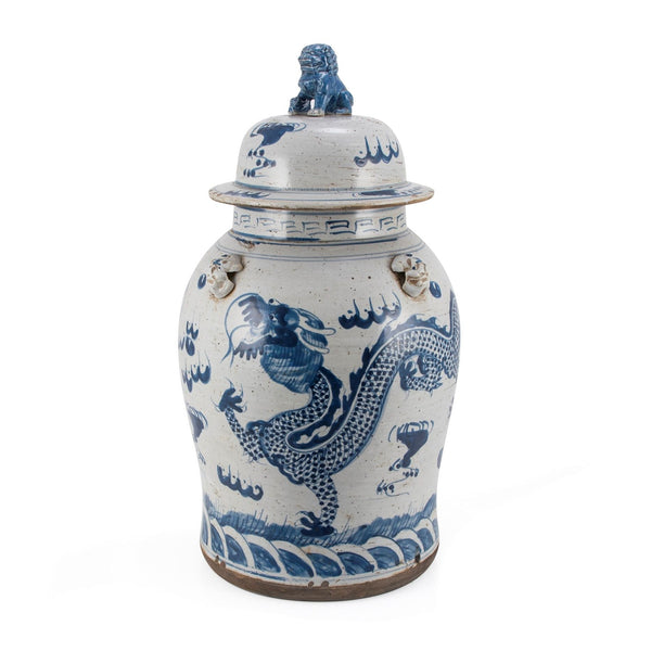 Legend of Asia Home Legend of Asia Vintage Temple Jar Dragon Motif - Large