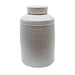 Legend of Asia Home Legend of Asia Vintage White Curly Vine Carving Tea Jar