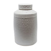 Legend of Asia Home Legend of Asia Vintage White Curly Vine Carving Tea Jar