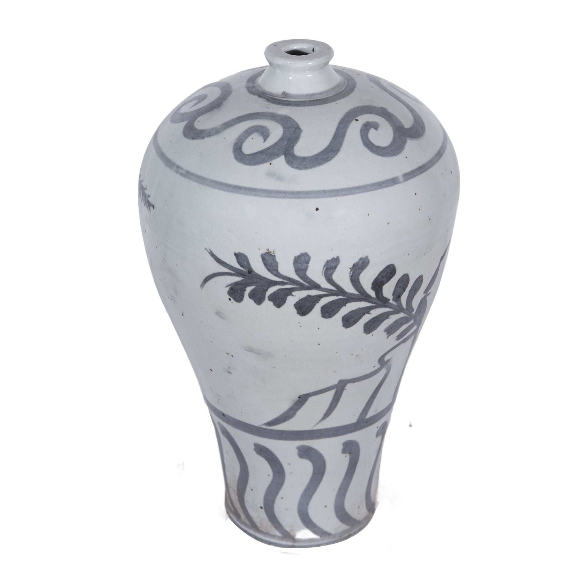 Legend of Asia Home Decor Legend of Asia Vintage White Flying Bird Plum Vase Tall