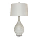 Legend of Asia Lighting Legend of Asia White Crystal Shell Long Neck Vase Lamp