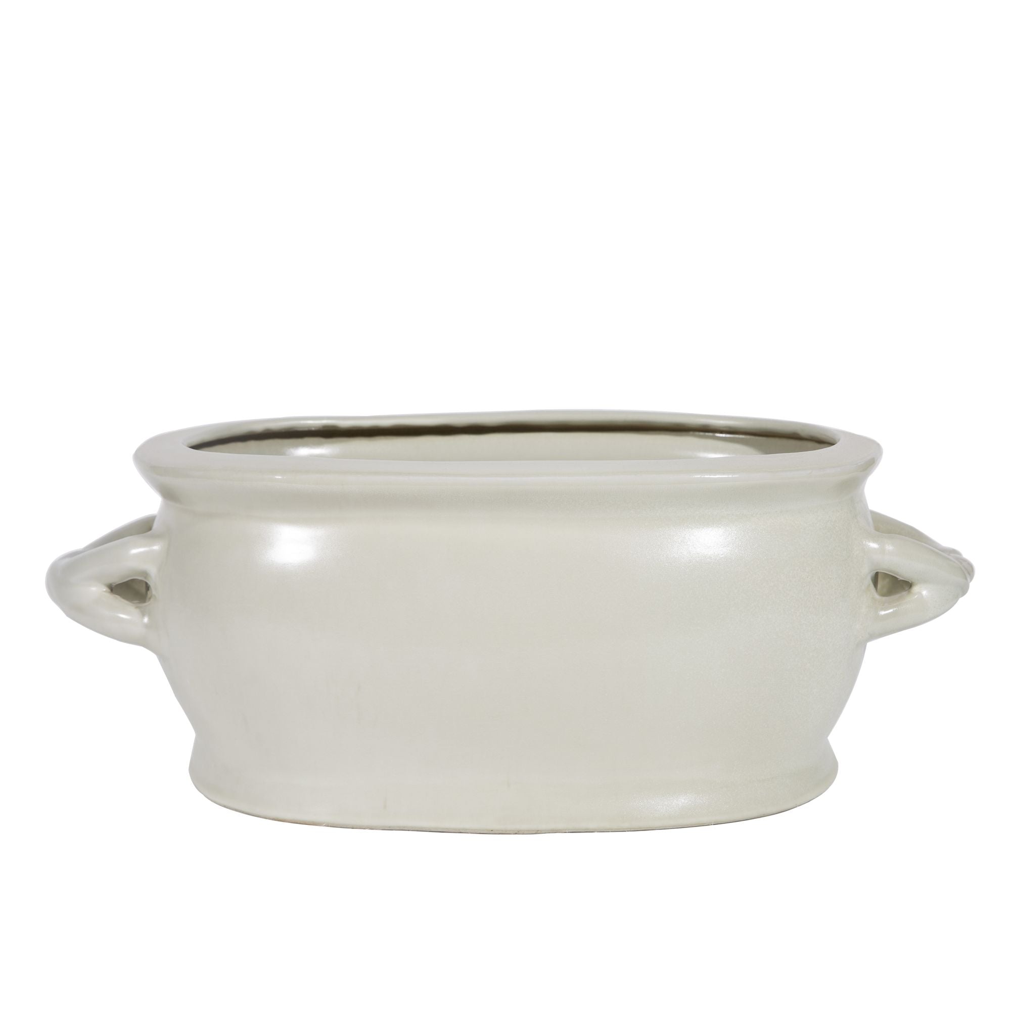 Legend of Asia Home Decor Legend of Asia White Porcelain Foot Bath Planter