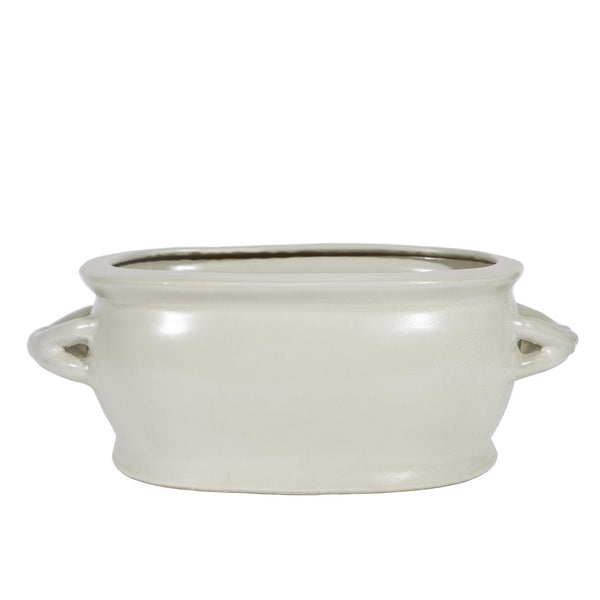 Legend of Asia Home Decor Legend of Asia White Porcelain Foot Bath Planter