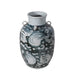 Legend of Asia Home Decor Legend of Asia Yuan Blue And White Four Loop Handle Jar Twisted Flower Motif