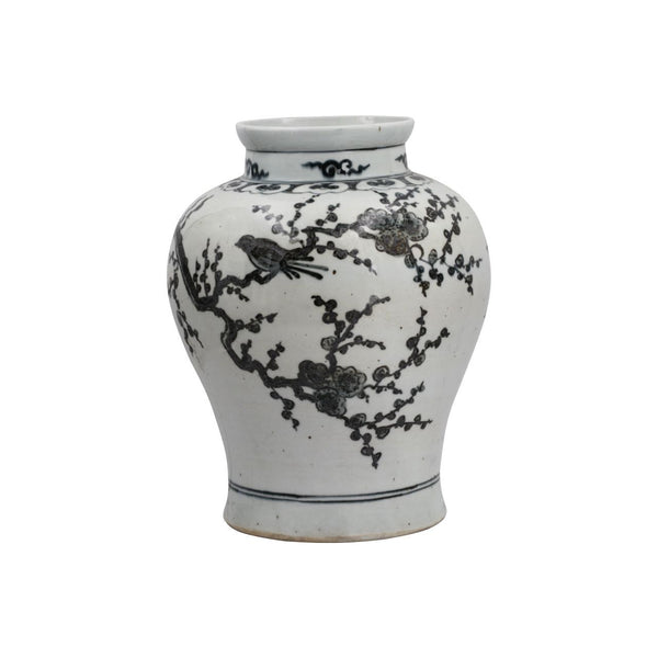 Legend of Asia Home Decor Legend of Asia Yuan Blue and White Plum Jar