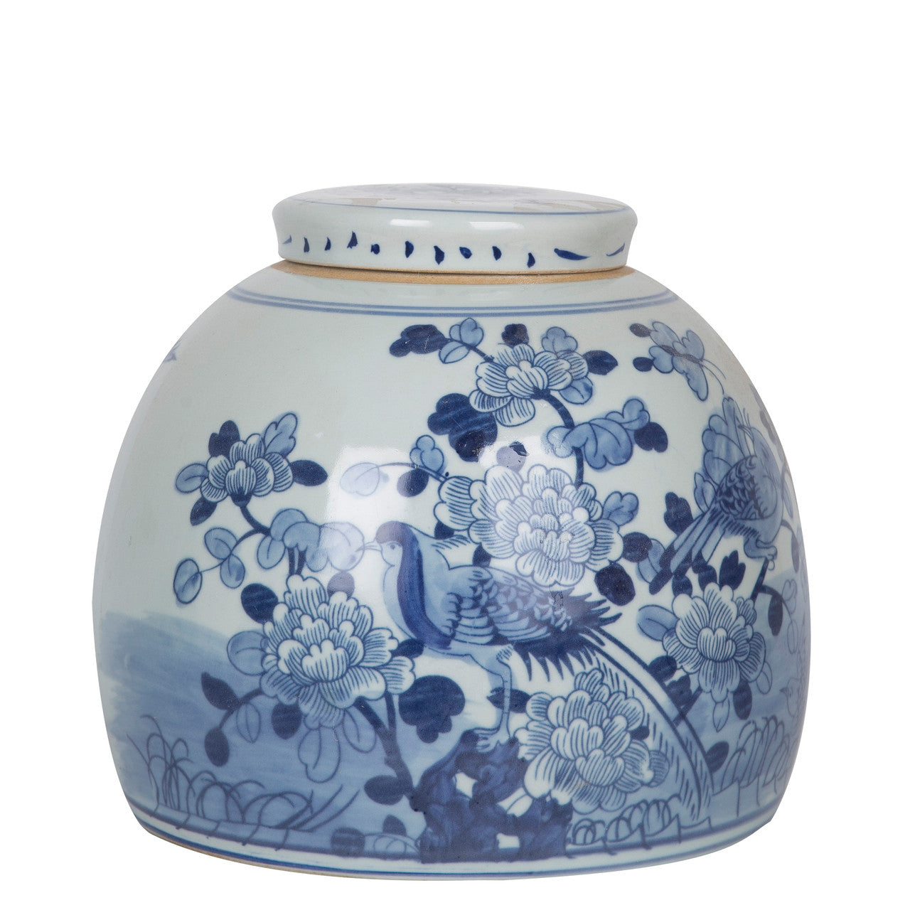 Legend of Asia Home Decor Lins Floral Bird Ming Jar Small