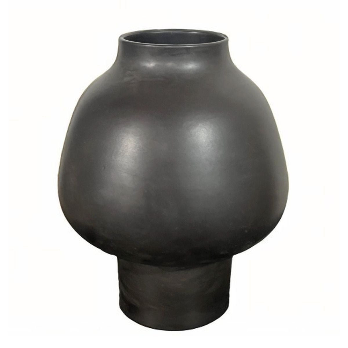 Legend of Asia Home Decor Matte Black Hana Porcelain Lantern Vase