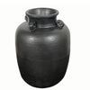 Legend of Asia Home Decor Matte Black Porcelain Four Loop Jar