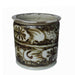 Legend of Asia Home Decor Rustic Brown Porcelain Orchid Pot Sea Flower Motif