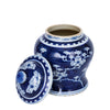 Legend of Asia Home Decor Small Porcelain Temple Jar Blue Plum Blossom