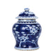 Legend of Asia Home Decor Small Porcelain Temple Jar Blue Plum Blossom