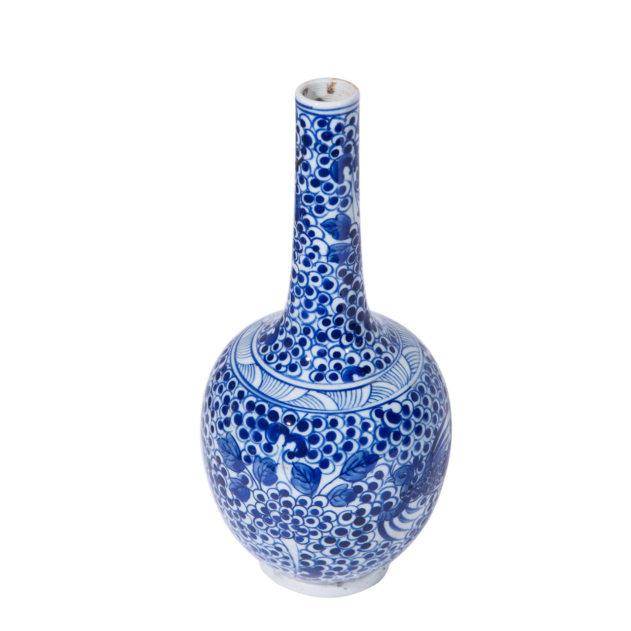 Legend of Asia Home Decor Small Vase Long Neck Phoenix Floral Motif