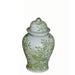 Legend of Asia Home Decor Spring Green Flower Bird Porcelain Temple Jar