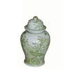 Legend of Asia Home Decor Spring Green Flower Bird Porcelain Temple Jar