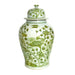Legend of Asia Home Decor Spring Green Flower Bird Porcelain Temple Jar