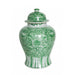 Legend of Asia Home Decor Spring Green Twisted Lotaus Porcelain Temple Jar