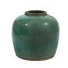 Legend of Asia Home Decor Vintage Green Jar Flat Bottom