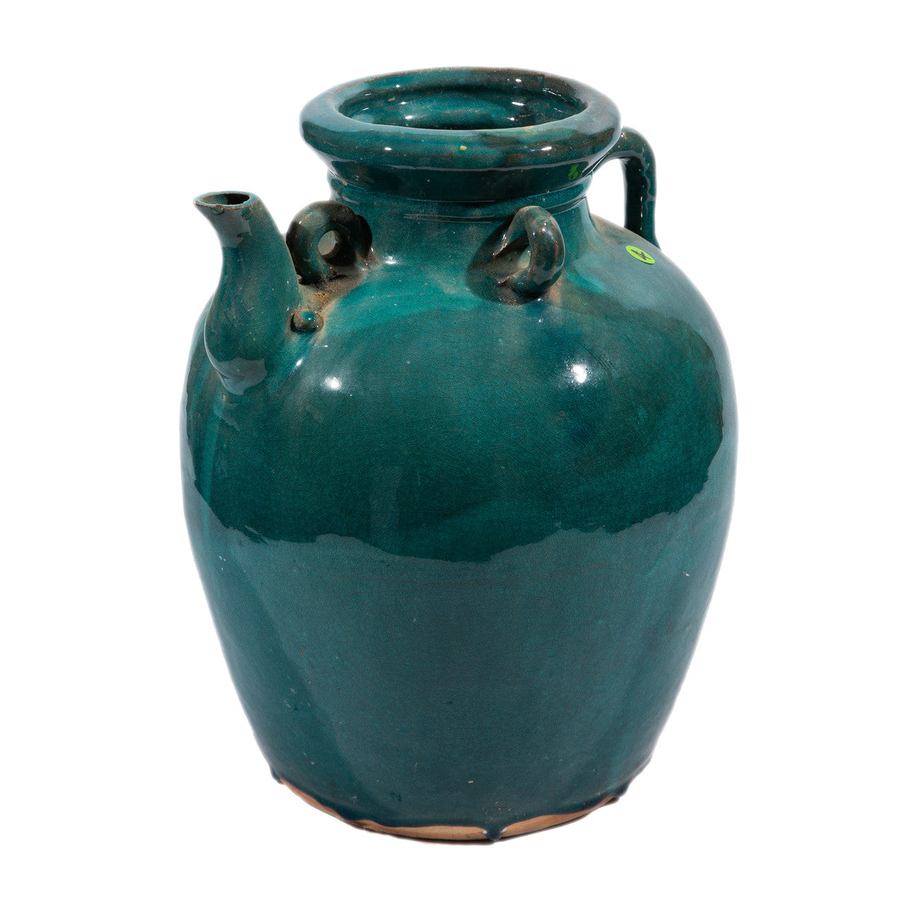 Legend of Asia Home Decor Vintage Green Oil Pot Small