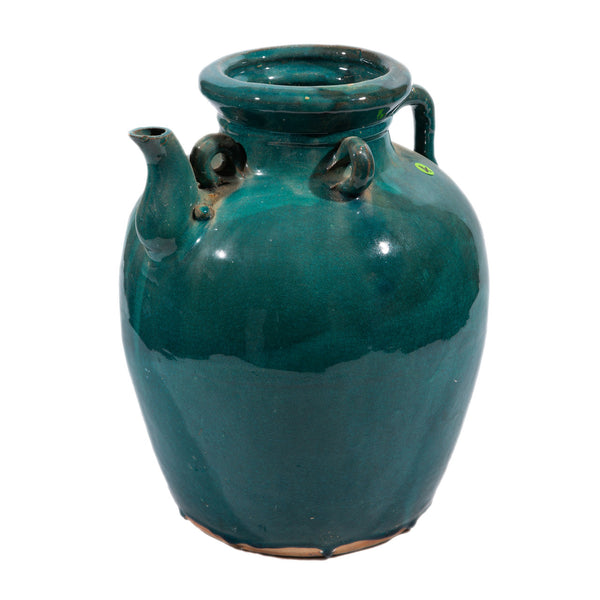Legend of Asia Home Decor Vintage Green Oil Pot Small