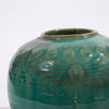 Legend of Asia Home Decor Vintage Light Green Carved Jar Round