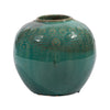 Legend of Asia Home Decor Vintage Light Green Carved Jar Round