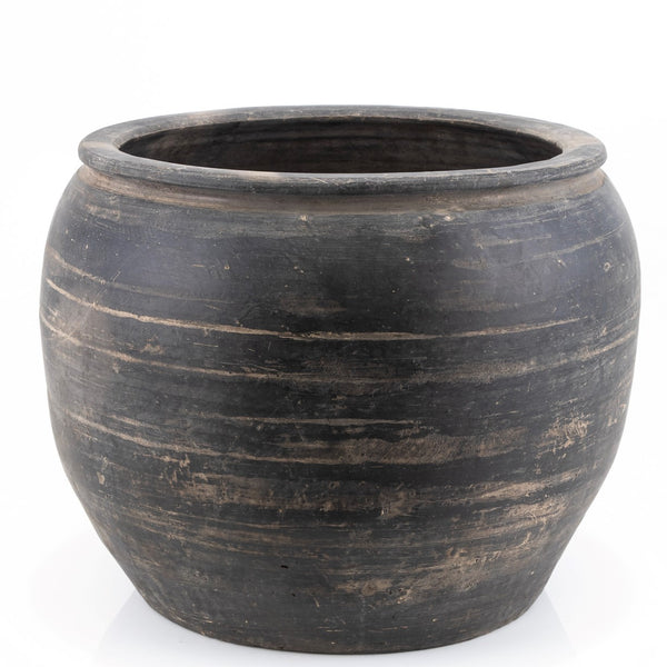 Legend of Asia Home Decor Vintage Pottery Rice Jar - M