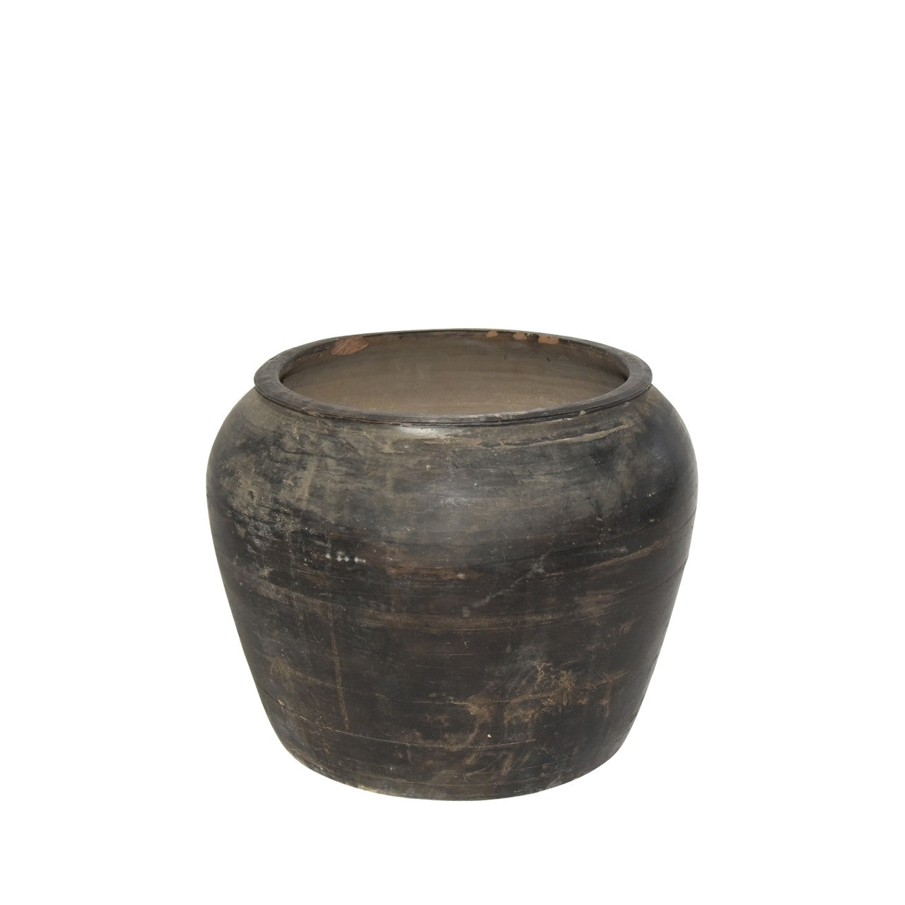 Legend of Asia Home Decor Vintage Pottery Rice Jar - M