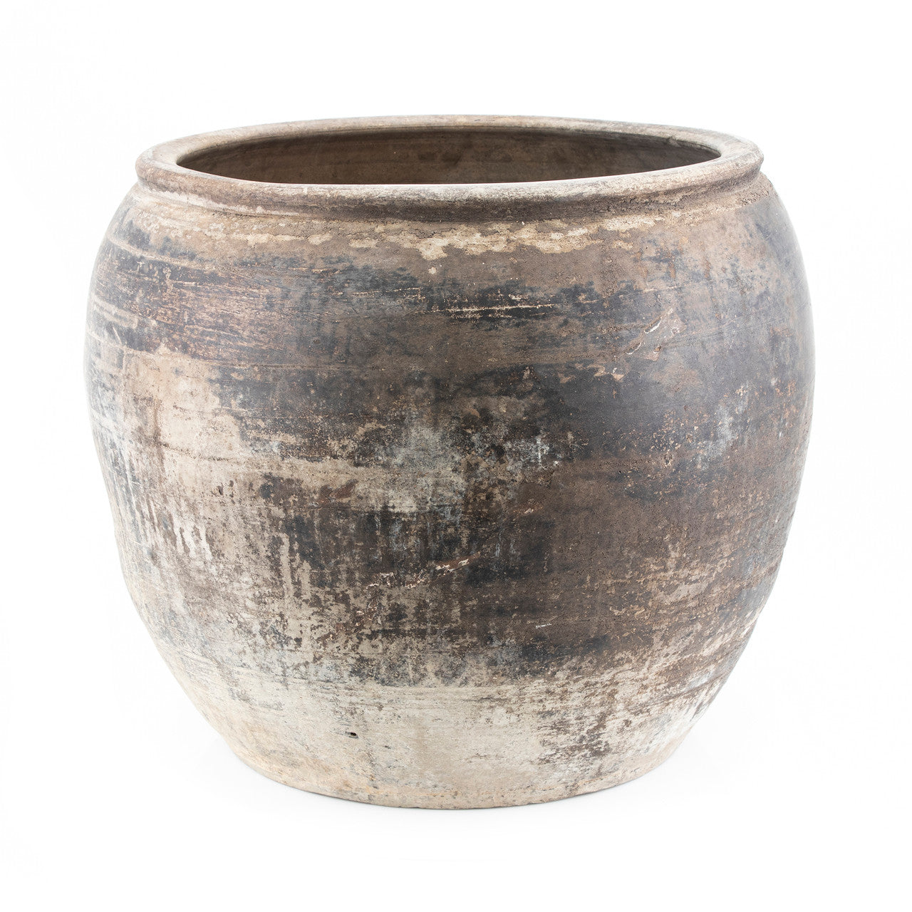 Legend of Asia Home Decor Vintage Pottery Rice Jar - M