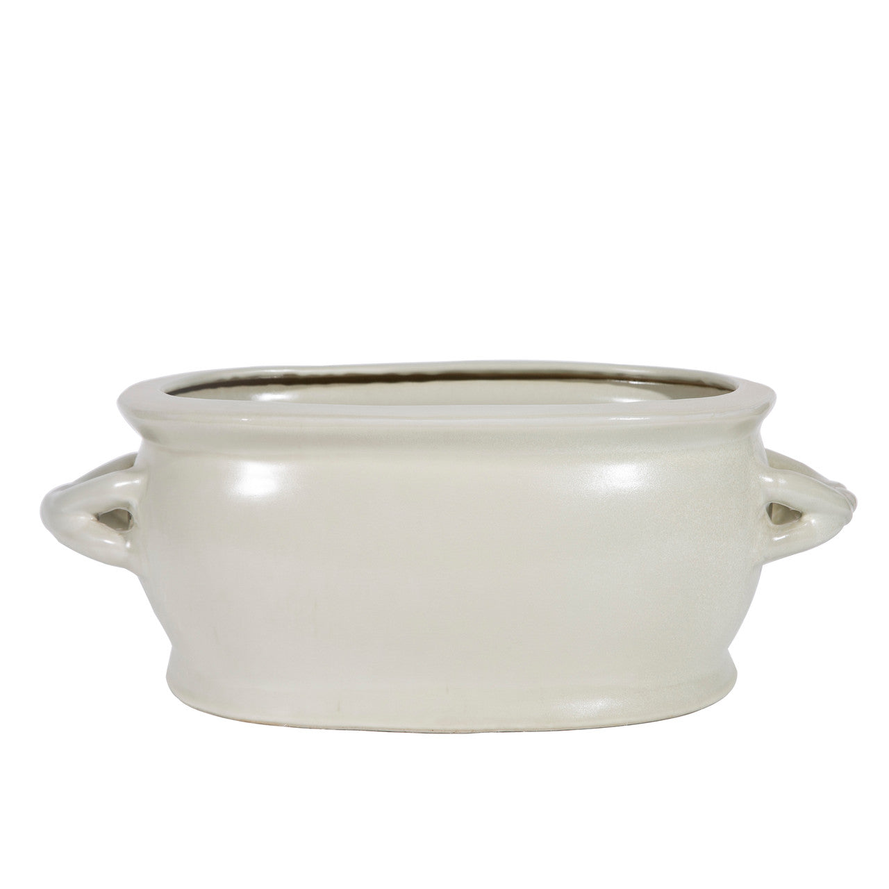 Legend of Asia Home Decor White Porcelain Foot Bath Planter